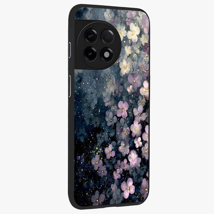 Starlit Blossom Dreams Glass Case for 1+11R side perspective highlighting delicate bloom textures and smooth build