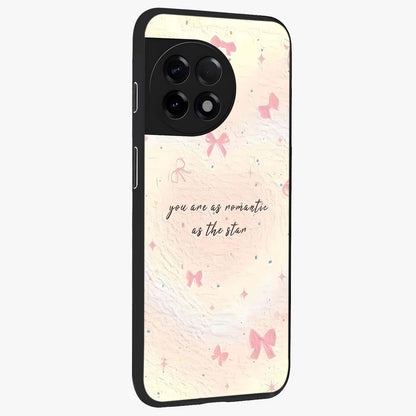 Starry Bow Romance Glass Case for 1+11R side perspective highlighting delicate detailing and premium edges