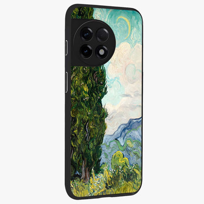 Van Gogh Vintage Art Glass Case for 1+11R side perspective highlighting textured detailing and sleek premium build