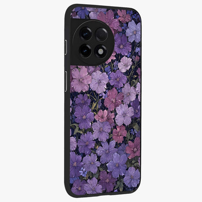 Velvet Bloom Tapestry Glass Case for 1+11R side perspective highlighting intricate bloom textures and premium edges