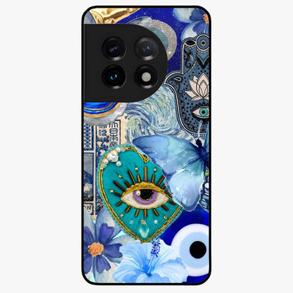 Audrey Zivan Glass Case for 1+11 stylish front view featuring bold artistic aesthetic design