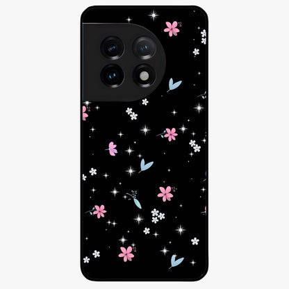 Black Aesthetic Wallpapers Glass Case for 1+11 bold front view featuring dark minimalist aesthetic artwork