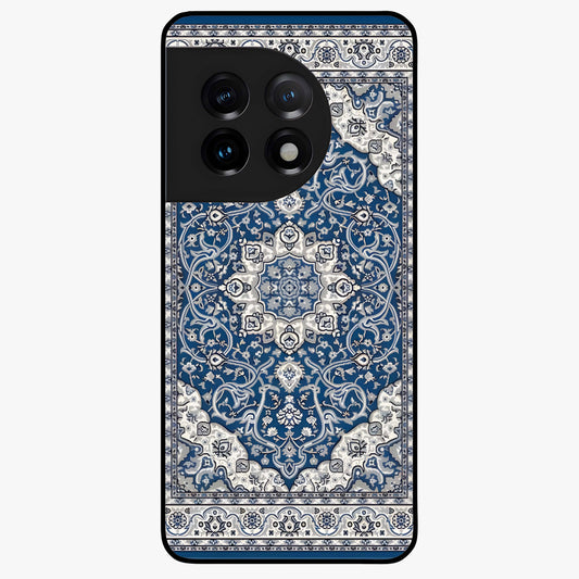 Blue Palace Dream Glass Case for 1+11 royal front view featuring palace inspired artwork in deep blue tones