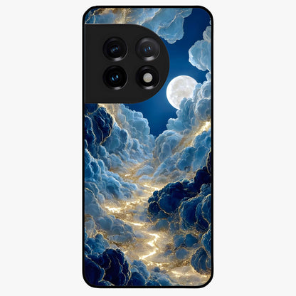 Celestial Cloud Path Glass Case for 1+11 serene front view featuring dreamy cloud pathway artwork