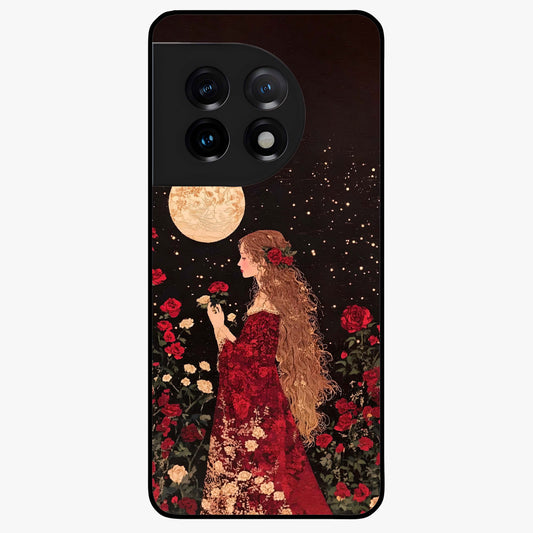Crimson Dreams Glass Case for 1+11 elegant front view featuring rich red artistic artwork