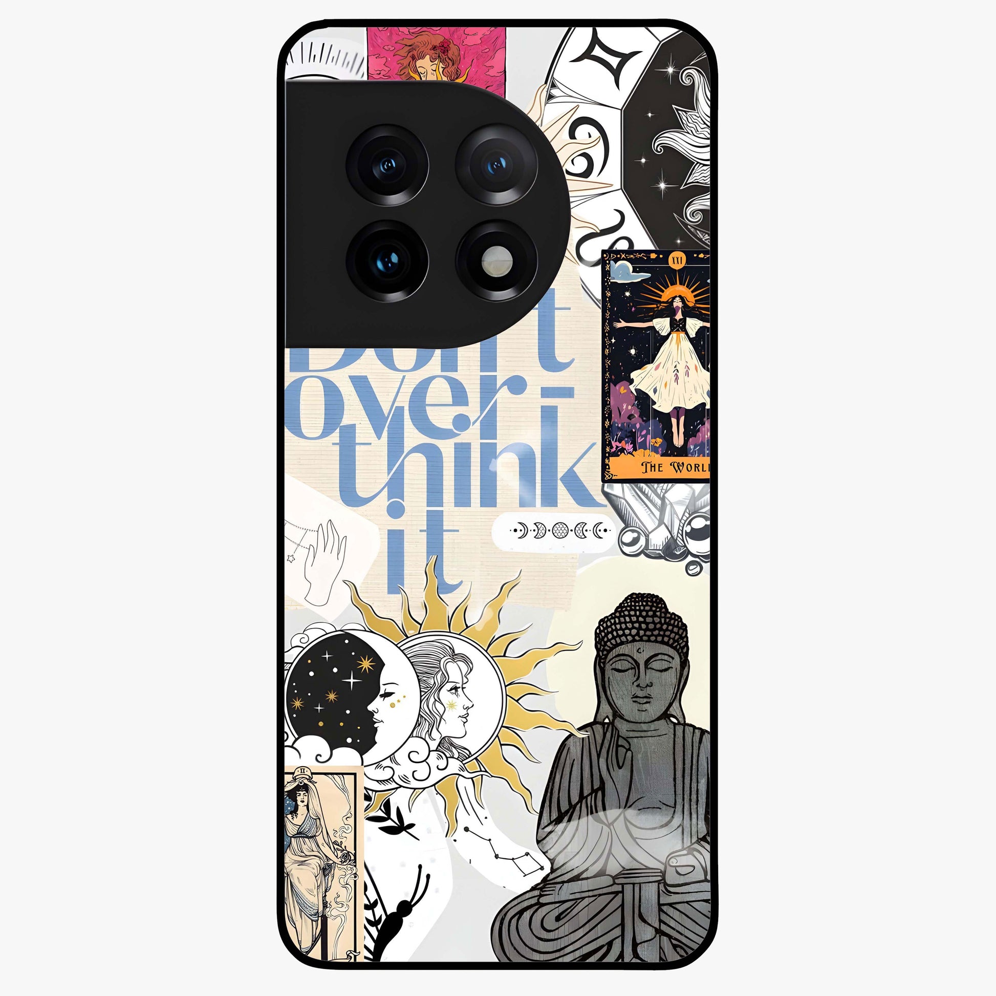 Ethereal Thoughts Glass Case for 1+11 dreamy front view featuring abstract artistic artwork with soft tones