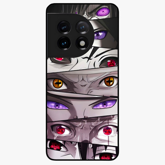 Eyes of Destiny Glass Case for 1+11 bold front view featuring mystical eye inspired artwork