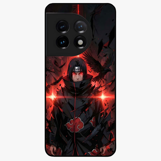 Focused Blade Discipline Glass Case for 1+11 bold front view featuring sharp blade inspired artistic artwork