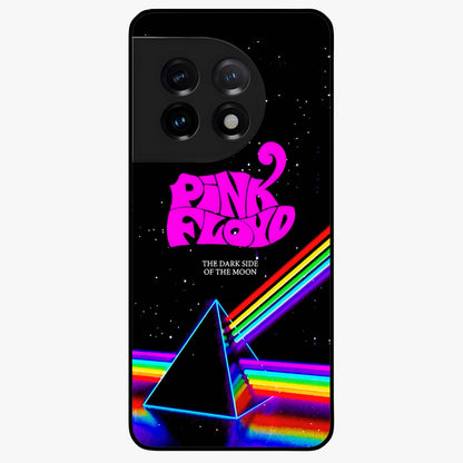 Galactic Light Frequency Glass Case for 1+11 futuristic front view featuring abstract light wave artwork