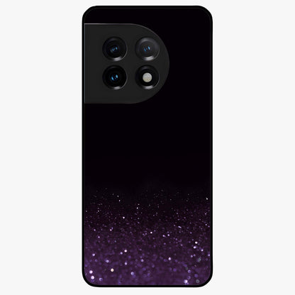 Glittery Purple Bokeh Glass Case for 1+11 vibrant front view featuring sparkling purple bokeh artwork