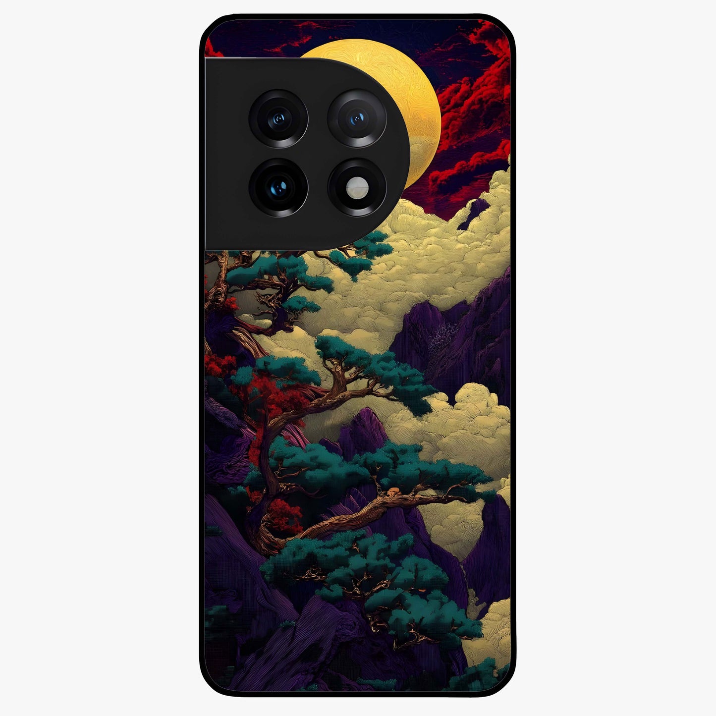 Golden Number Ten Glass Case for 1+11 bold front view featuring stylish number ten artwork in golden tones
