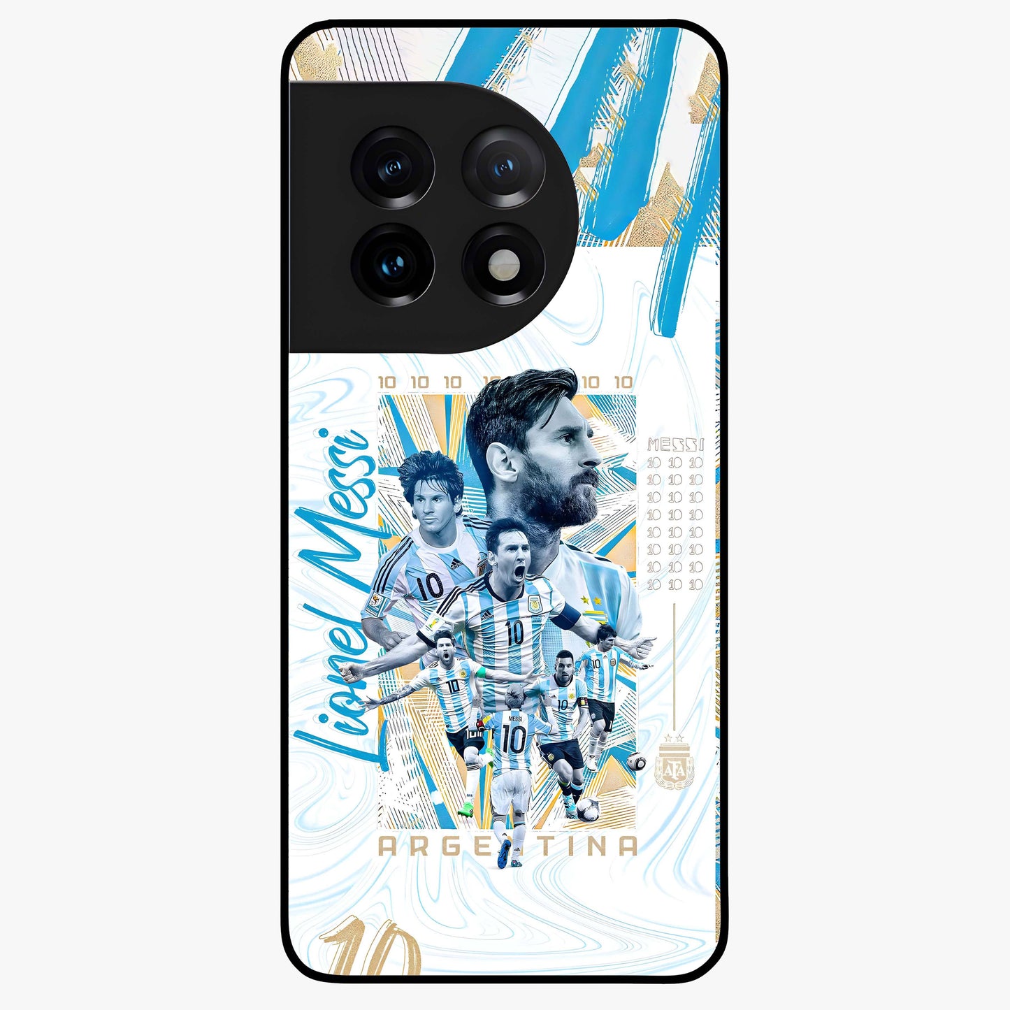 Golden Shadow Commander Glass Case for 1+11 powerful front view featuring dramatic commander themed artwork
