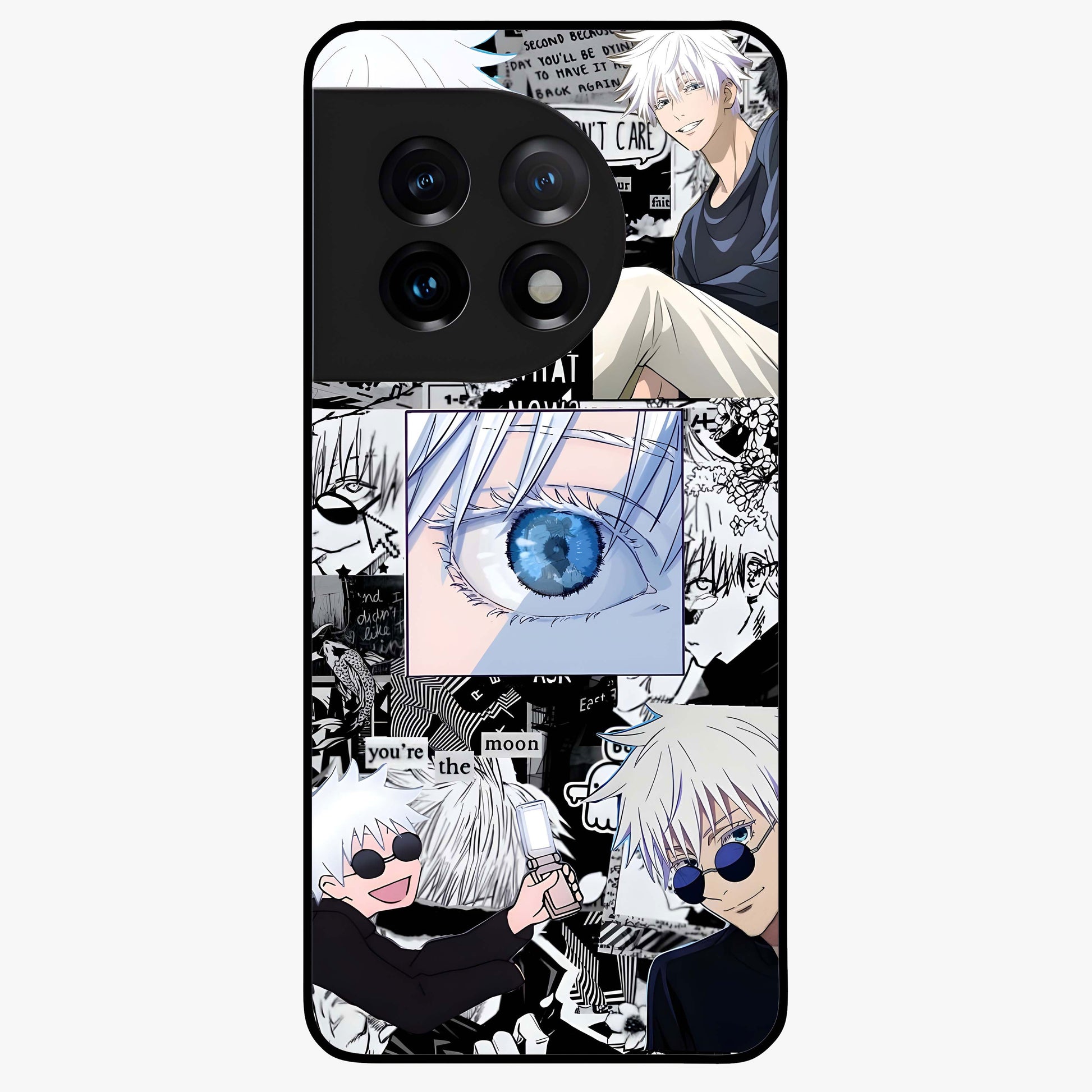 Infinity Sorcerer Chaos Glass Case for 1+11 showing full back design in clean flat view with chaotic sorcerer artwork and glossy glass finish.