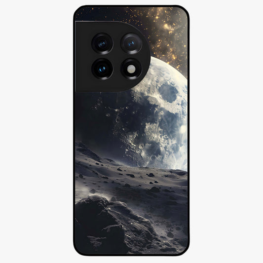 Lunar Horizon Glow Glass Case for 1+11 serene front view featuring moonlit horizon artwork