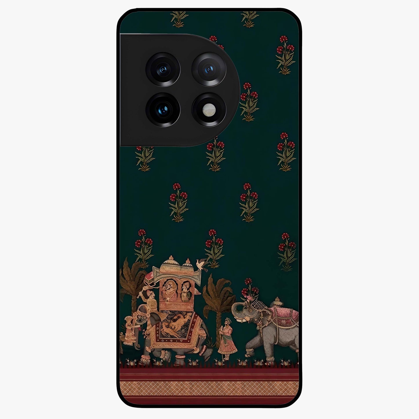 Macmerise Glass Case for 1+11 stylish front view featuring bold modern artistic artwork