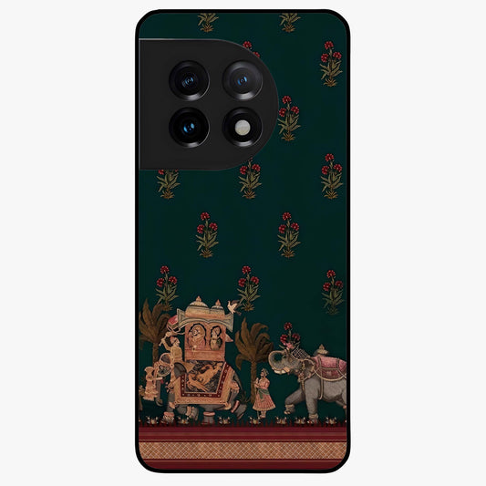 Macmerise Glass Case for 1+11 stylish front view featuring bold modern artistic artwork
