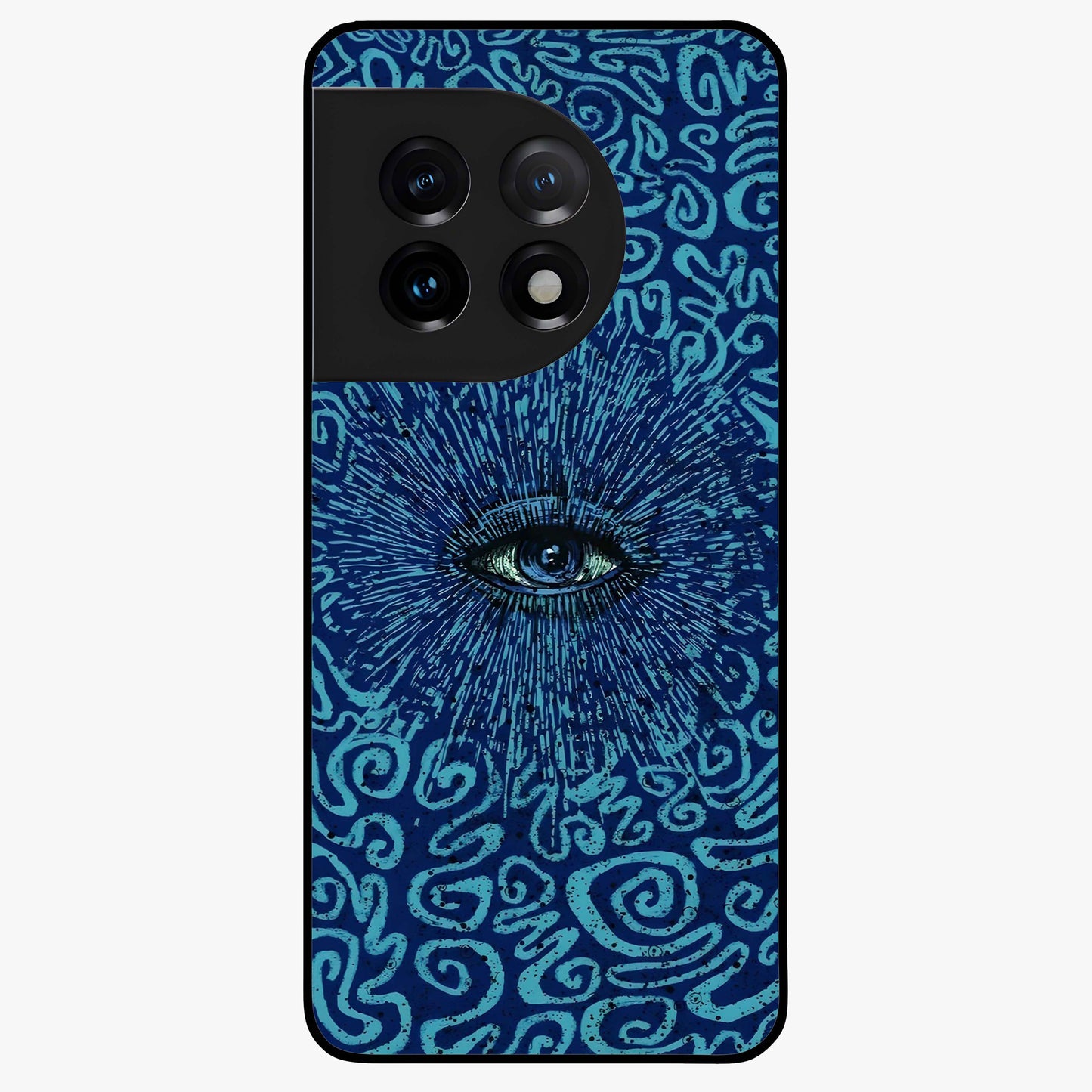 Mystic Inner Eye Glass Case for 1+11 dramatic front view featuring powerful inner eye inspired artwork