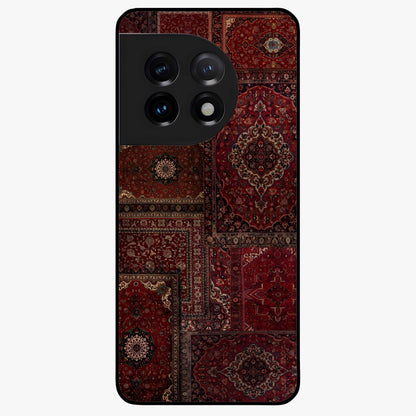 Persian Velvet Tale Glass Case for 1+11 luxurious front view featuring velvet inspired Persian pattern artwork