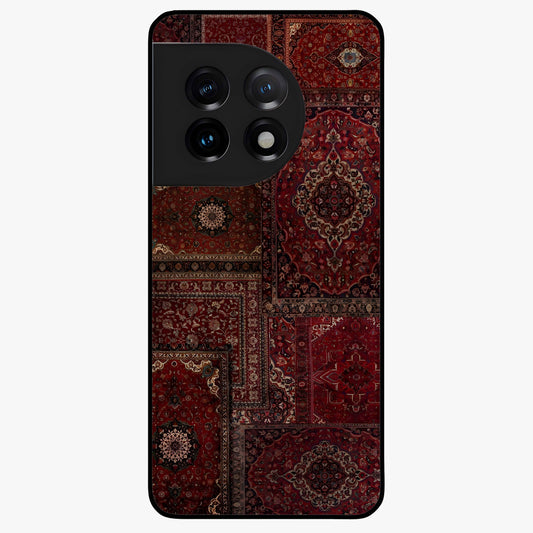 Persian Velvet Tale Glass Case for 1+11 luxurious front view featuring velvet inspired Persian pattern artwork