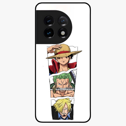 Pirate Trio Resolve Glass Case for 1+11 bold front view featuring pirate inspired trio artwork