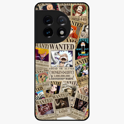 Pirate Wanted Legends Glass Case for 1+11 bold front view featuring legendary pirate themed artwork