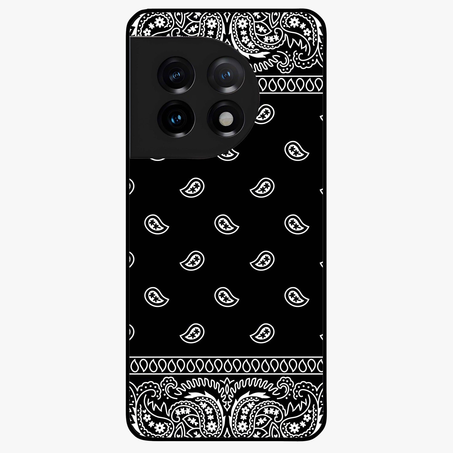 Retro Rebel Threads Glass Case for 1+11 stylish front view featuring vintage inspired graphic artwork