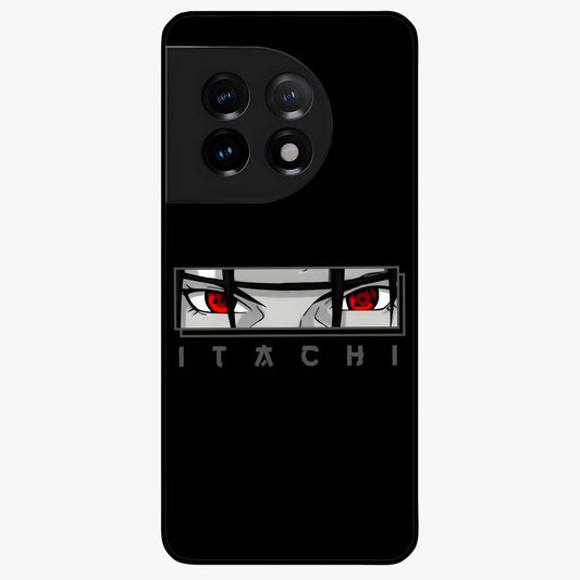 Scarlet Gaze Dominance Glass Case for 1+11 dramatic front view featuring intense red themed artwork