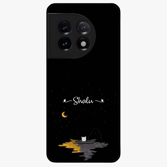 Silent Night Row Glass Case for 1+11 dramatic front view featuring night themed artistic artwork