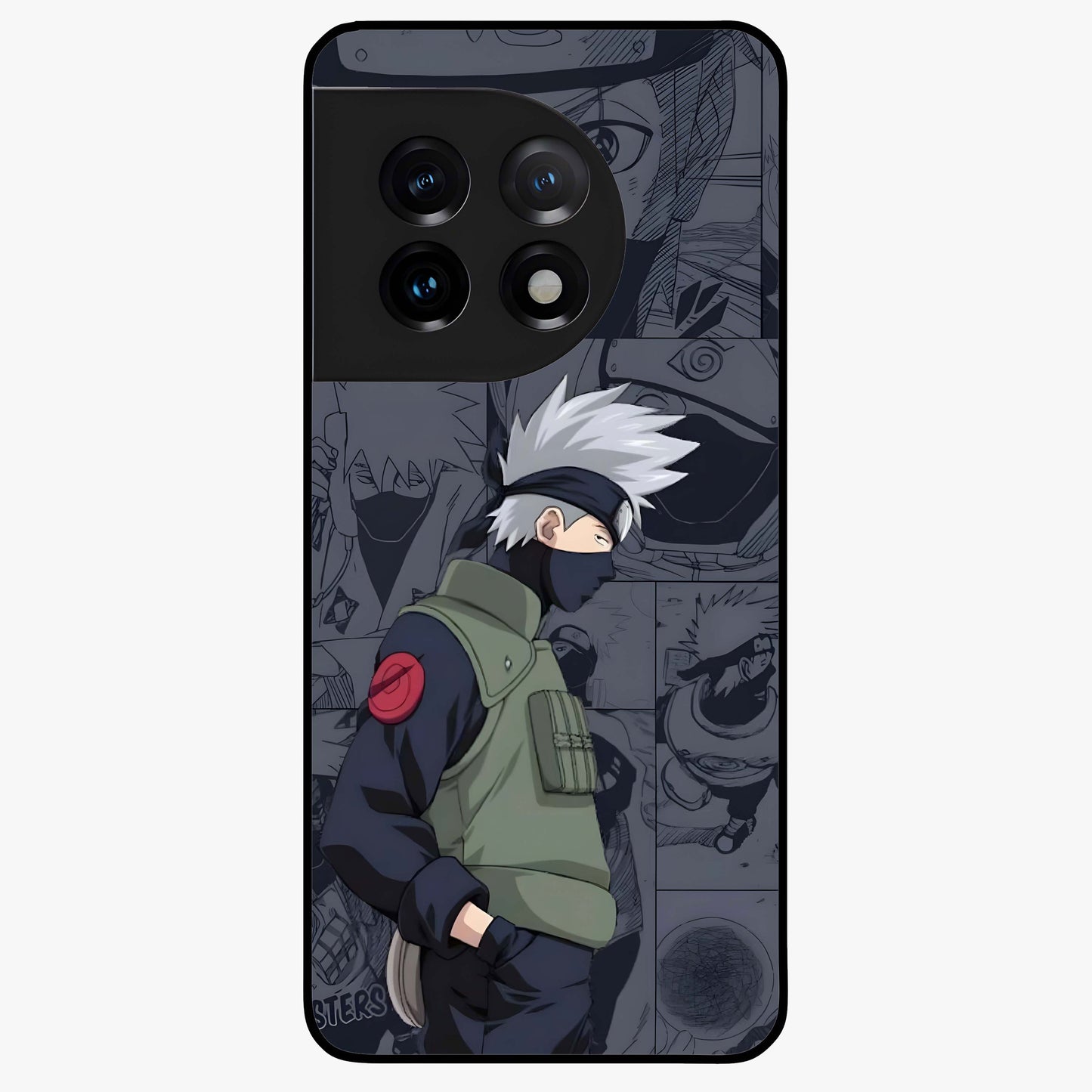 Silent Tactical Master Glass Case for 1+11 powerful front view featuring stealth tactical inspired artwork