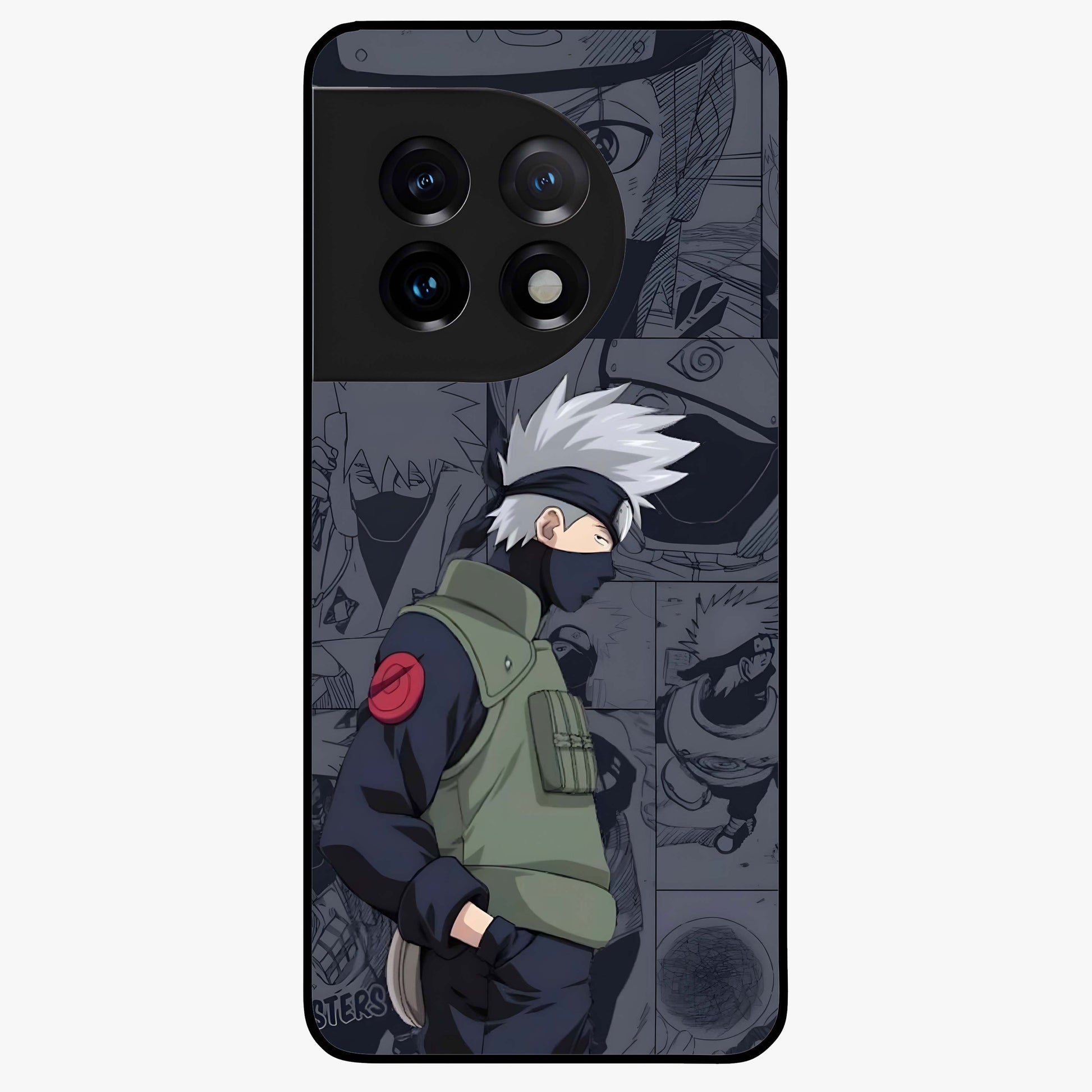 Silent Tactical Master Glass Case for 1+11 powerful front view featuring stealth tactical inspired artwork