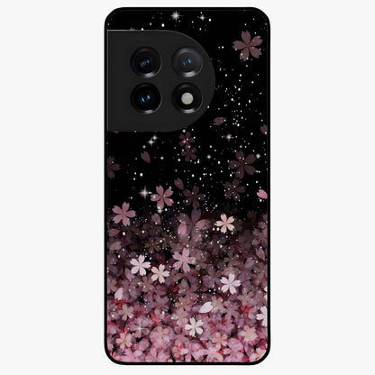 Small Starry Flowers Glass Case for 1+11 charming front view featuring tiny floral artwork with star accents