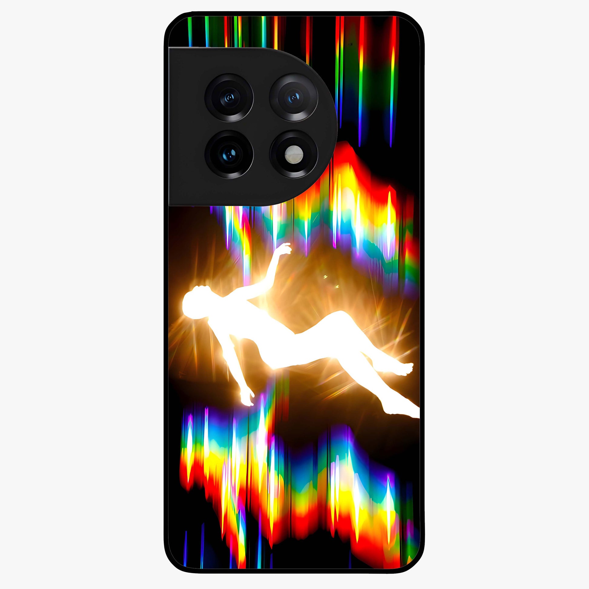 Soul in Spectrum Glass Case for 1+11 artistic front view featuring colorful spectrum inspired artwork