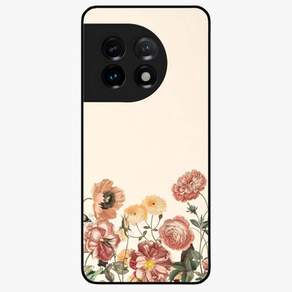 Timeless Garden Romance Glass Case for 1+11 elegant front view featuring classic floral garden artwork