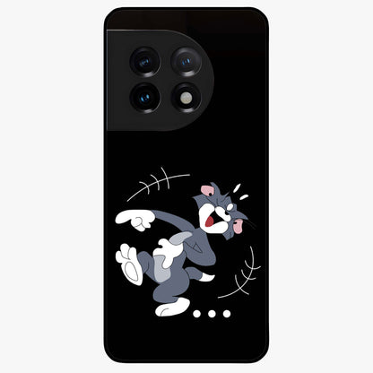 Tom in Trouble Glass Case for 1+11 playful front view featuring animated character artwork in humorous theme