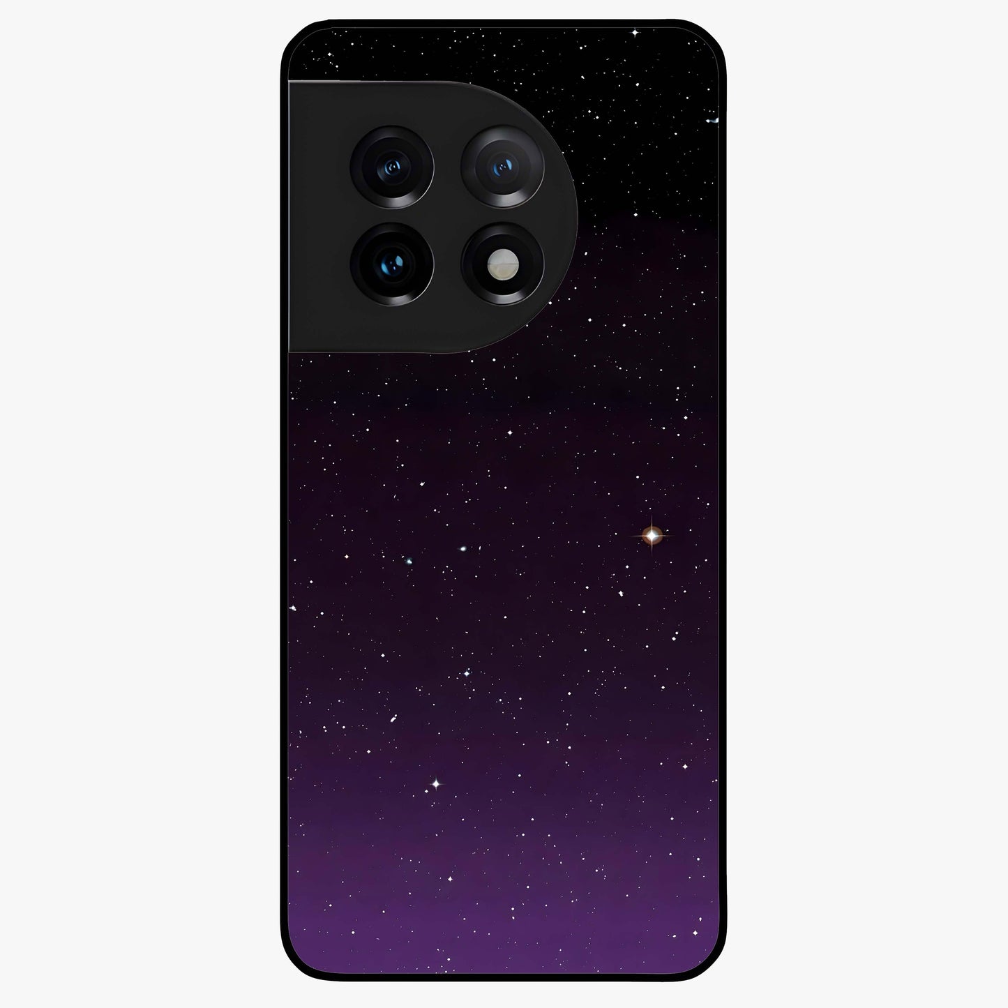Violet and Black Shade Glass Case for 1+11 striking front view featuring deep violet and black gradient artwork