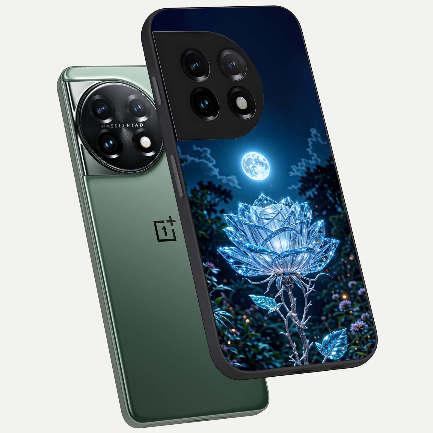Crystal Moon Lotus Glass Case for OnePlus 11 |1+11