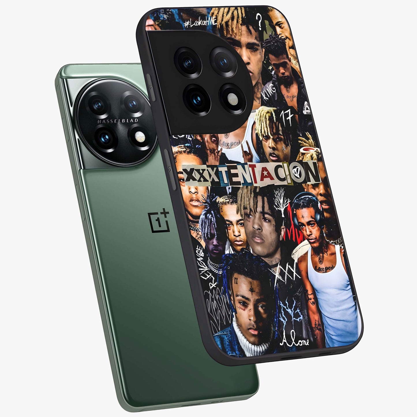 Broken Fame Diaries Glass Case for 1+11 angled mockup showcasing glossy finish and edgy aesthetic design