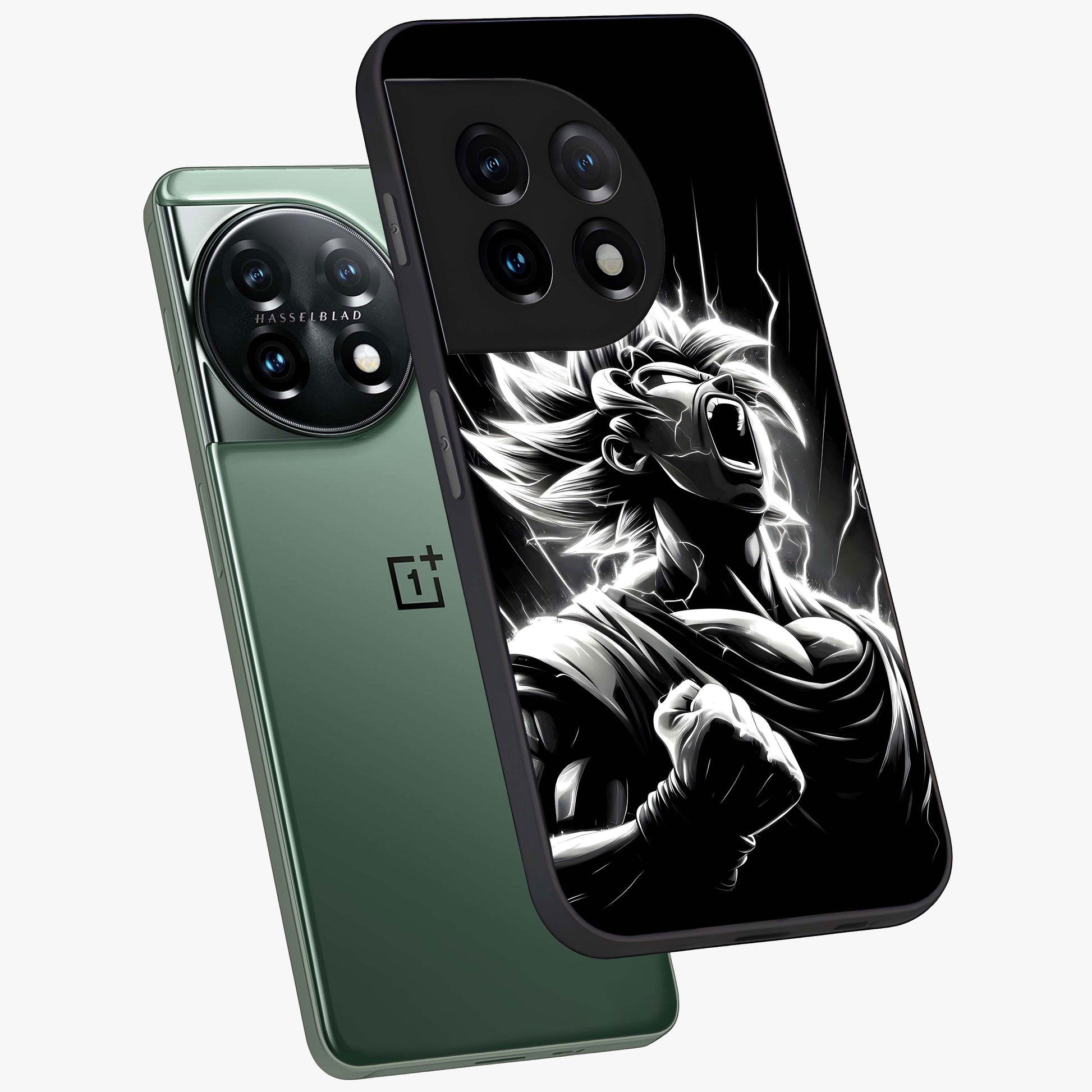 Limitless Power Unleashed Glass Case for 1+11 angled mockup showcasing glossy finish and dramatic power detailing