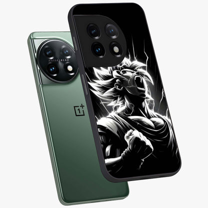 Limitless Power Unleashed Glass Case for 1+11 angled mockup showcasing glossy finish and dramatic power detailing