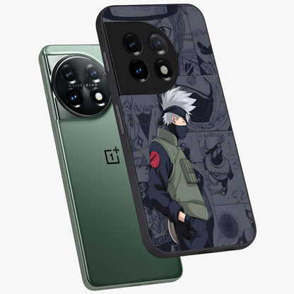 Silent Tactical Master Glass Case for 1+11 angled mockup showcasing glossy finish and bold combat detailing