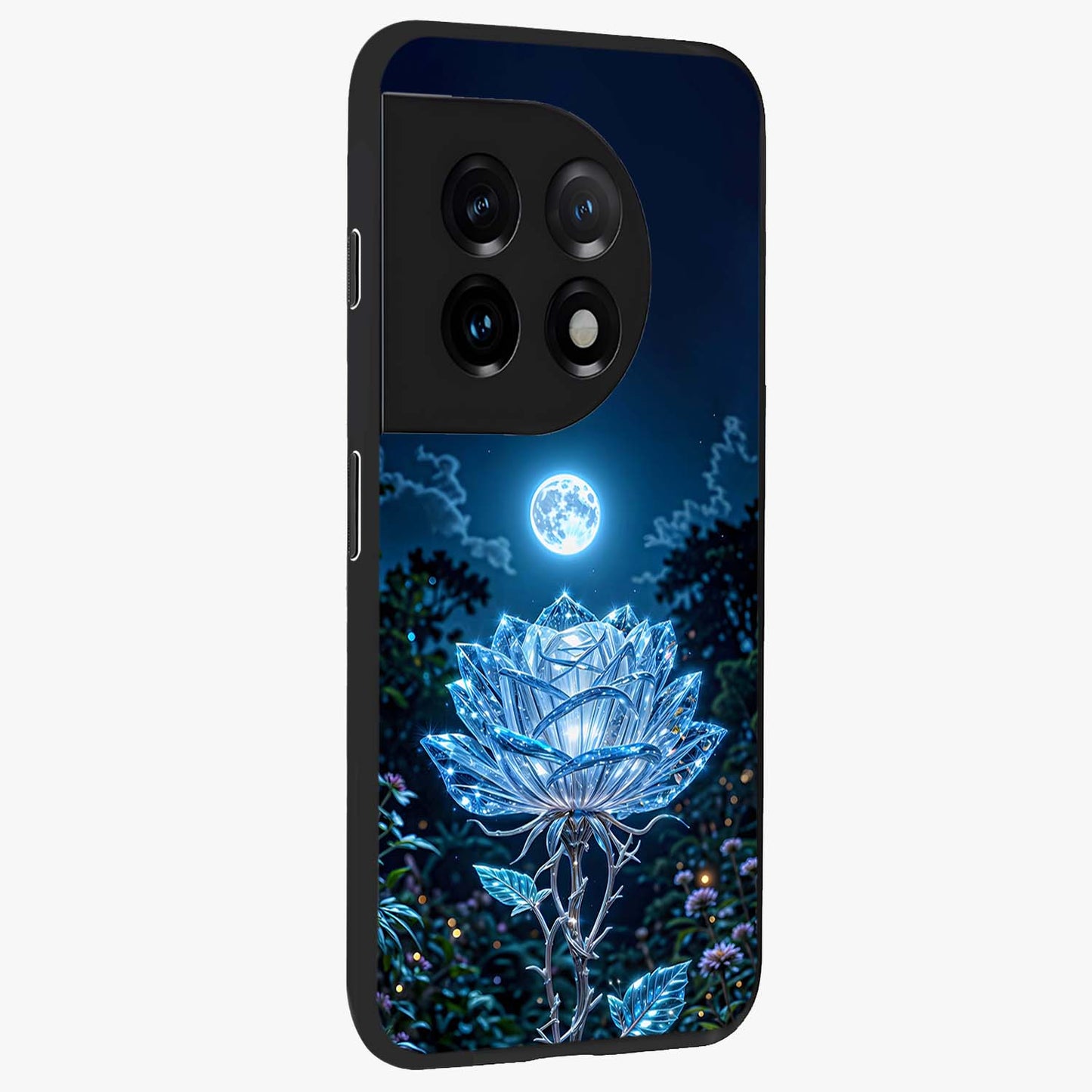 Crystal Moon Lotus Glass Case for OnePlus 11 |1+11