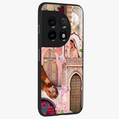 Blush Heritage Dream Glass Case for 1+11 side perspective highlighting intricate heritage detailing and smooth edges