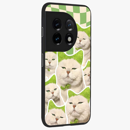 Cats Ethereal Bloom Glass Case for 1+11 side perspective highlighting delicate bloom details and smooth edges