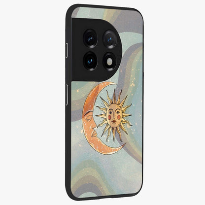 Celestial Harmony Vibes Glass Case for 1+11 side perspective highlighting harmonious detailing and sleek edges