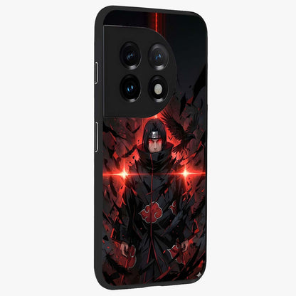 Focused Blade Discipline Glass Case for 1+11 side perspective highlighting sleek weapon inspired textures and premium edges