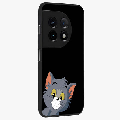 Forever Chasing Love Tom Glass Case for 1+11 side perspective highlighting expressive illustration and premium edges