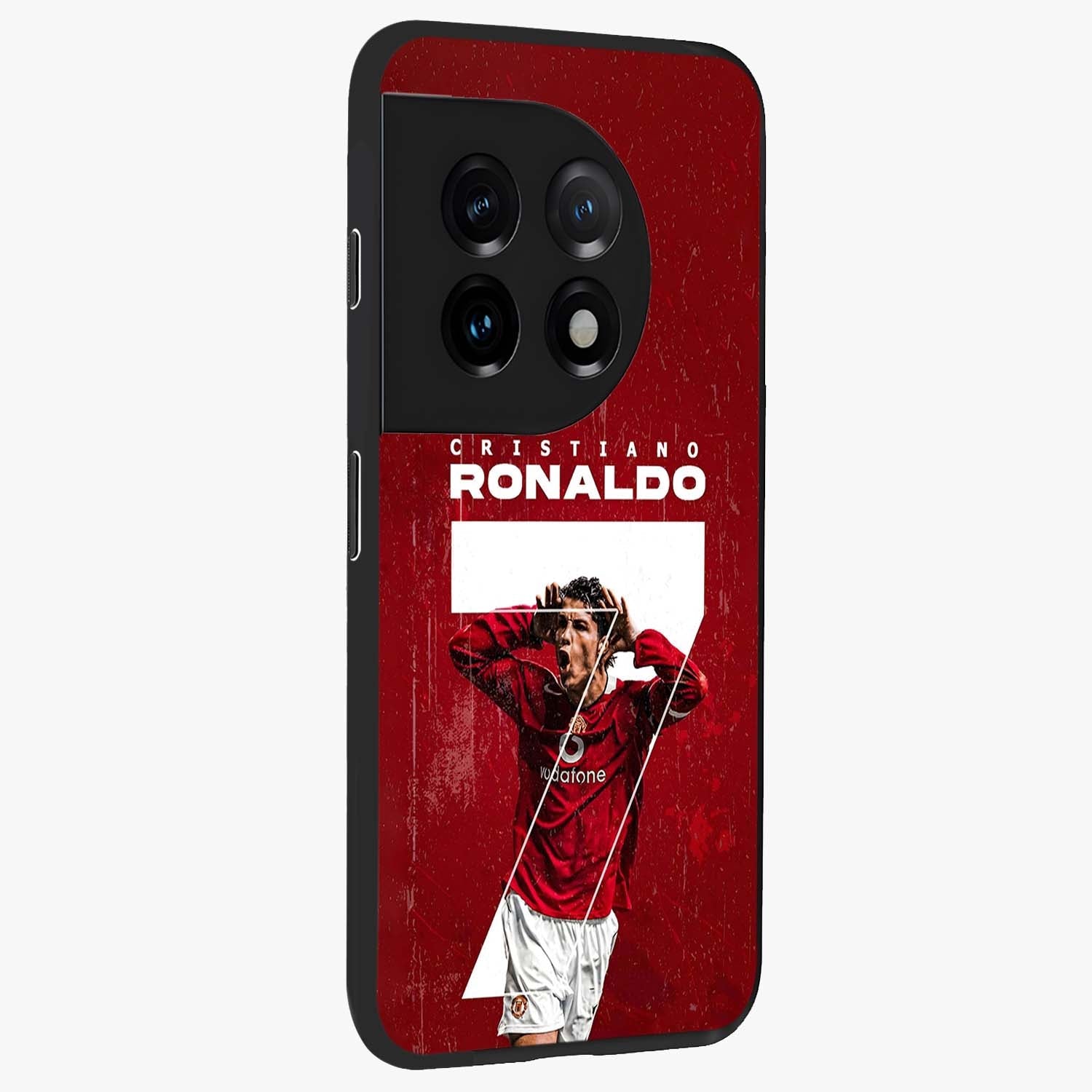 Goal Celebration Legacy Glass Case for 1+11 side perspective highlighting bold detailing and premium edge finish