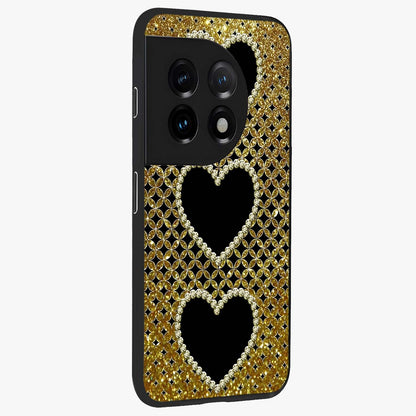 Golden Leaf Dreams Glass Case for 1+11 side perspective highlighting delicate leaf textures and smooth build