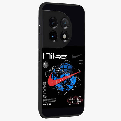 Gravity Sports Fusion Glass Case for 1+11 side perspective highlighting sharp textures and sleek premium build
