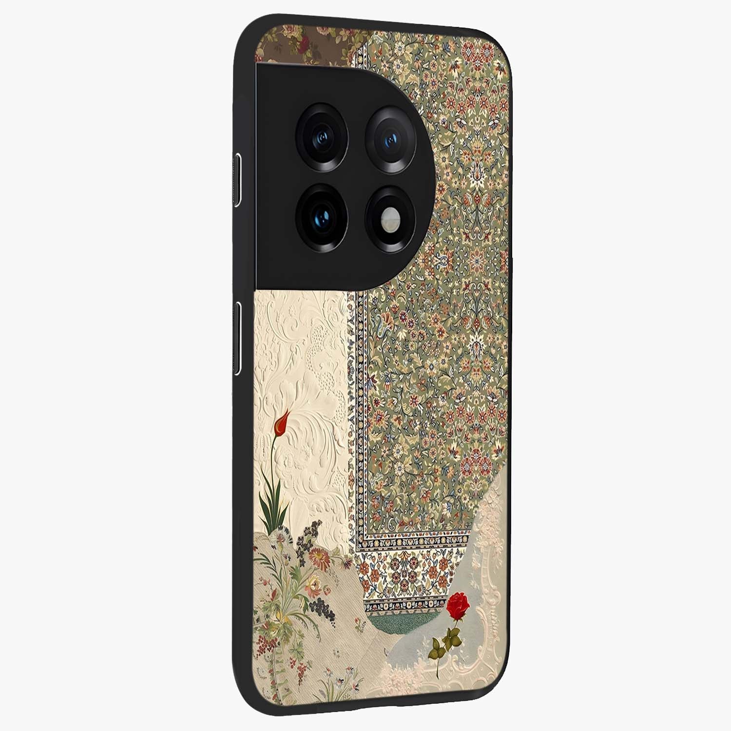 Heritage Textile Layers Glass Case for 1+11 displayed upright for detailed heritage visibility and premium finish.
